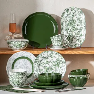 New Design Porcelain Gift Ceramic Tableware Floral Dinnerware