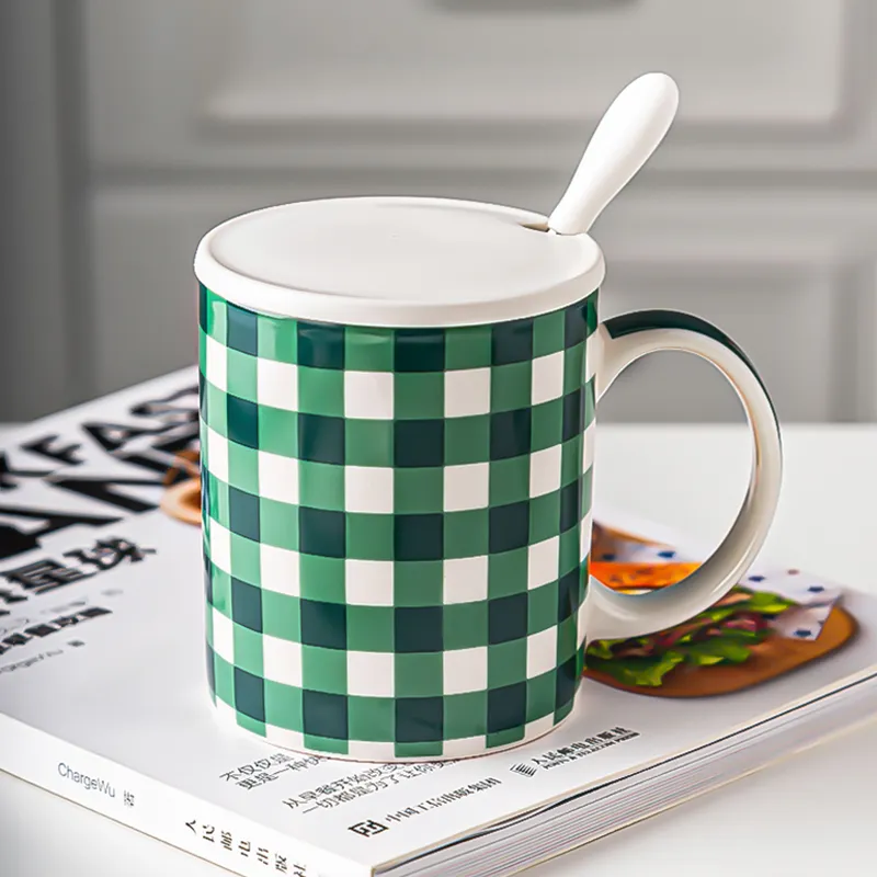 Ceramic Coffee Mug with Spoon and Gift Box Christmas Set