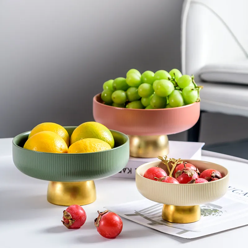 Nordic Ceramic Fruit Bowl Porcelain Decorative Fruit Plate