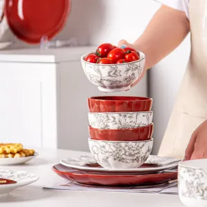 Christmas Gift Porcelain Pumpkin Ceramic Bowls Set In Gift Box