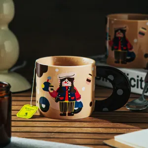 Cute Cartoon Ceramic Mug Girls 350ml Coffee Cup