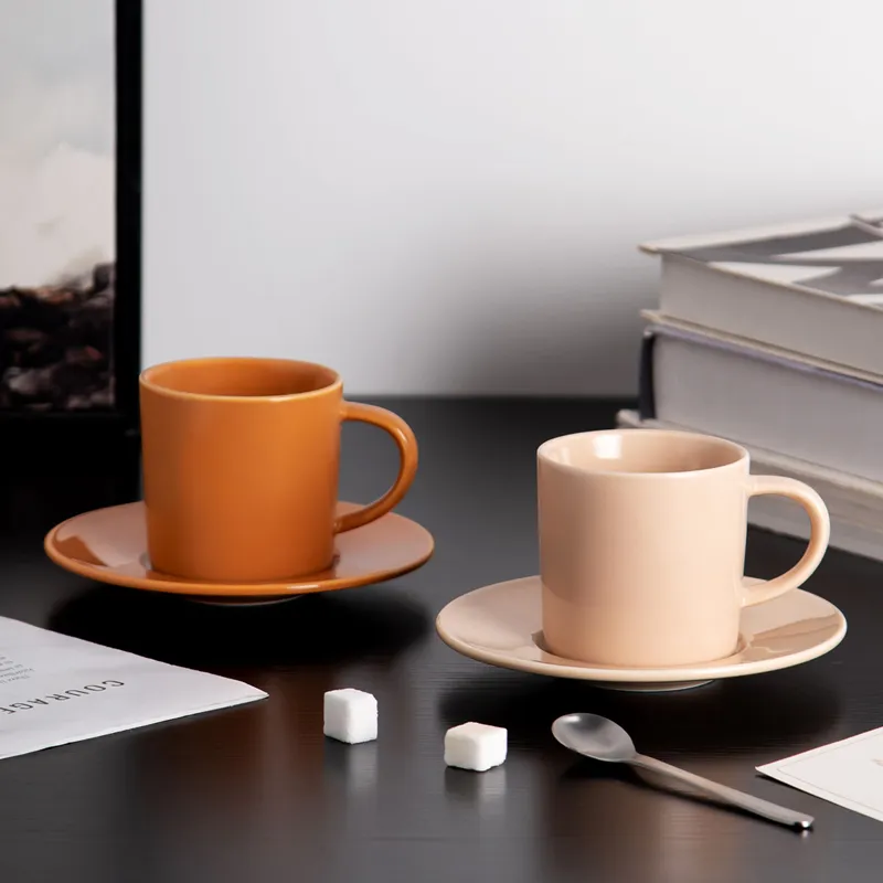 Small Ceramic Mug Porcelain Water Tea Milk Ceramic Coffee Mug With Spoon and Gift Box Christmas Set