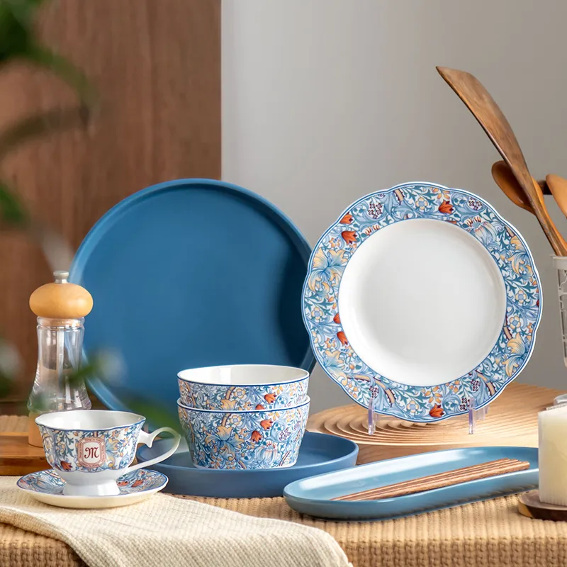 Porcelain Dinner Plate Bowl Christmas Ceramic Dinner Set 