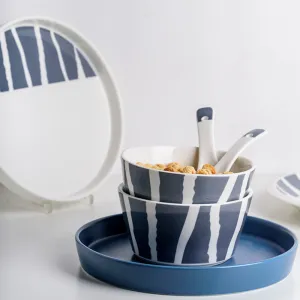 Popular Blue Style Ceramic Dinner Plate Porcelain Dinnerware Sets