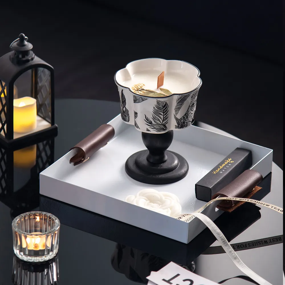 Ceramic Light Holder Essential Oil Burner Wax Melt Stand Aroma Diffuser for Home Decor