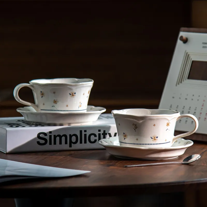 250ml Porcelain Coffee Cup and Saucer Set for Gift Promotion