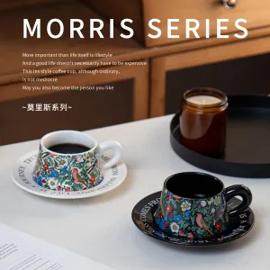Exquisite Ceramic Coffee Set Featuring Saucers