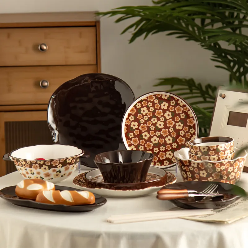 Caramel Color Vintage Inspired French Tableware