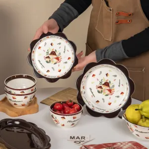 Mushroom Themed Ceramic Tableware Set