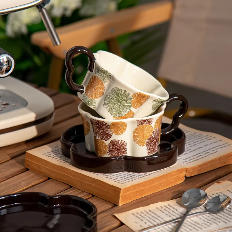 Elegant Ceramic Coffee Cups Set