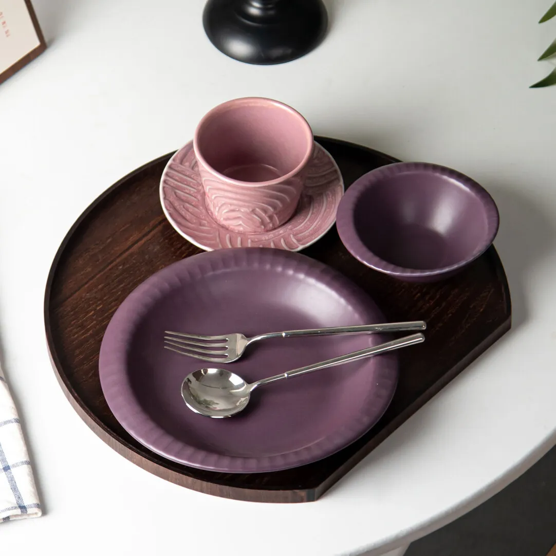Purple Ceramic Tableware Set