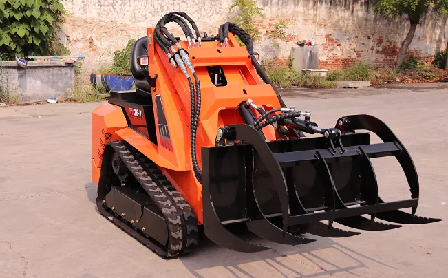 micro excavator for tight space construction