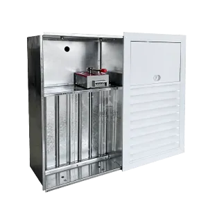 Normally Closed Multi-Blade Smoke Exhaust Vent for Building Fire Protection Systems