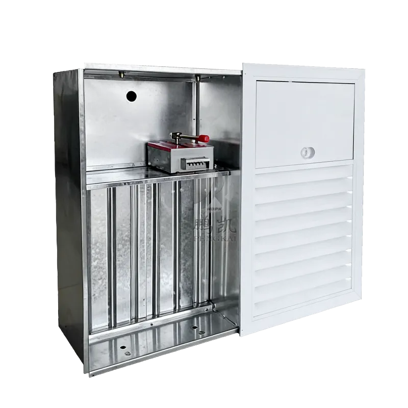 Normally Closed Multi-Blade Smoke Exhaust Vent for Building Fire Protection Systems