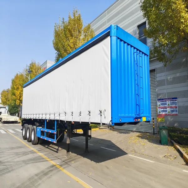 Drop Side Wall Semi Trailer for Palletized and Bulk Cargo