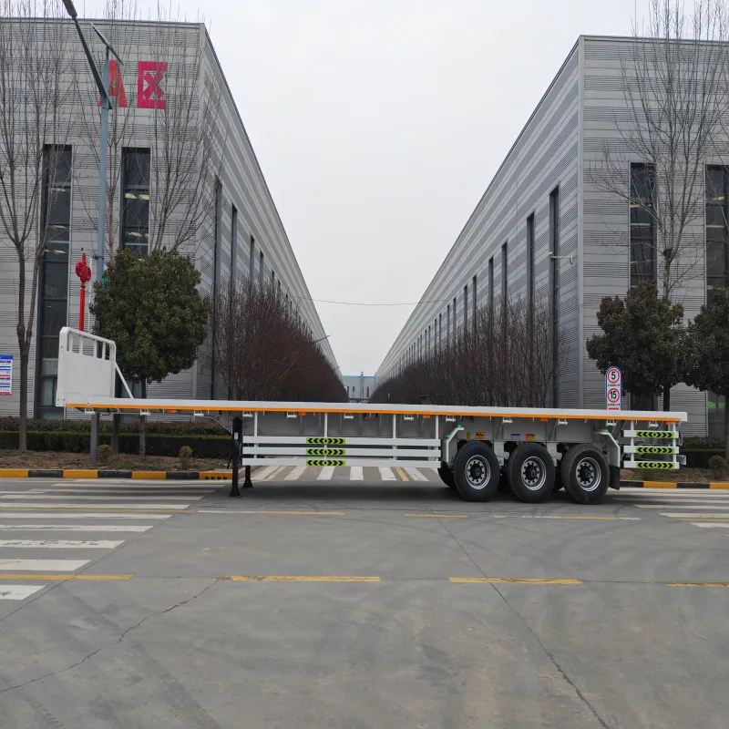 Heavy Duty 40ft Flatbed Semi Trailer for Steel Coil and Machinery Transport