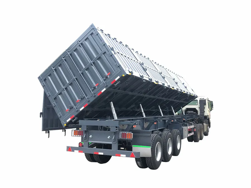Side dump semi-trailer
