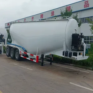 3-Axle Horizontal Dry Bulk Powder Tanker (Bulk Cement Tanker Semi-Trailer)