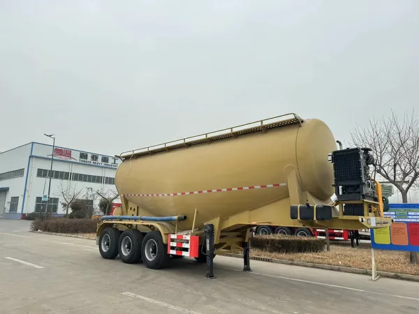 3-Axle Vertical Inclined Dry Bulk Cement Tanker Semi-Trailer