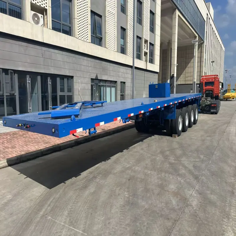 Heavy Duty Flatbed Semi Trailer Export
