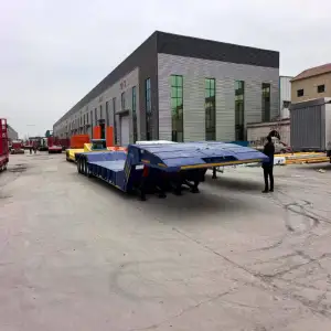 Low Loader Semi Trailer for Bulldozer and Loader Transport