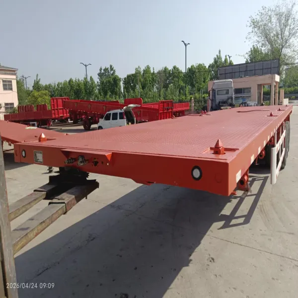 45ft Container Flatbed Trailer for Overseas Logistics and Cargo Transport