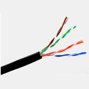 CAT6 FTP كابل خارجي 23AWG النحاس الفئة 6 كابل الشبكة الخارجي المقاوم للماء