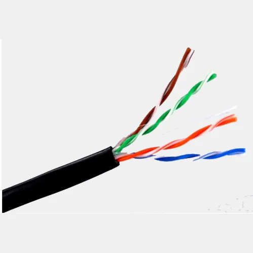 CAT6 FTP كابل خارجي 23AWG النحاس الفئة 6 كابل الشبكة الخارجي المقاوم للماء