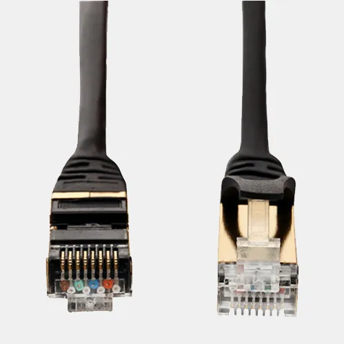 شبكة 10 جيجابايت CAT7 RJ45 Patch Cord Computer عالي السرعة كبل التصحيح كابل مزدوج محمي.
