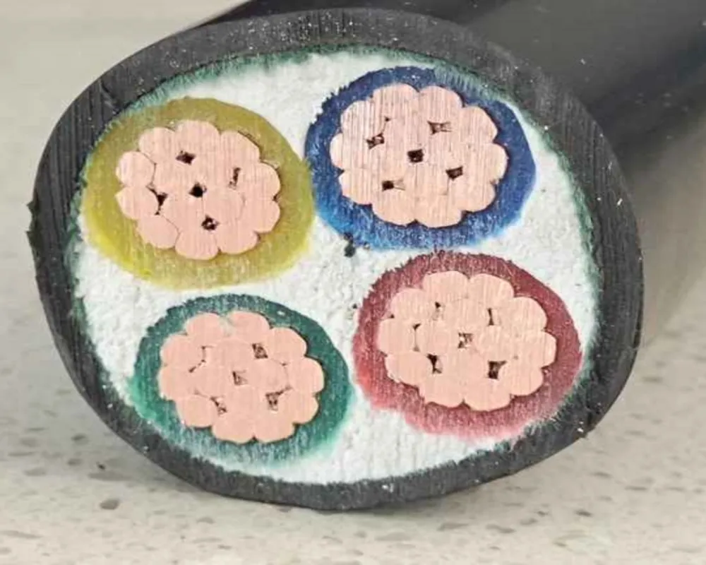 Yjv VV 3X16+1X10mm2 Stranded Copper Wire XLPE Insulation with Low Smoke Halogen-Free LSZH Sheath Cable