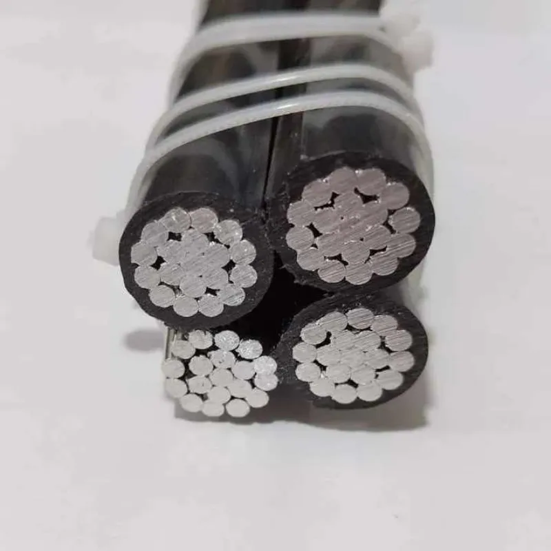 AAC ACSR Duplex Twisted Aluminium Service Drop Cable 1*2AWG+1*2AWG 1*1/0AWG+1*1/0AWG 1*3/0AWG+1*3/0AWG XLPE Overhead Wire