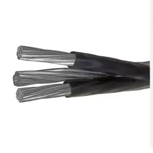 2X6 AWG Aluminum Electrico Cable 1X6+6 AWG Duplex Low Voltage 600V Overhead Aerial Bundle Cable with XLPE Insulation