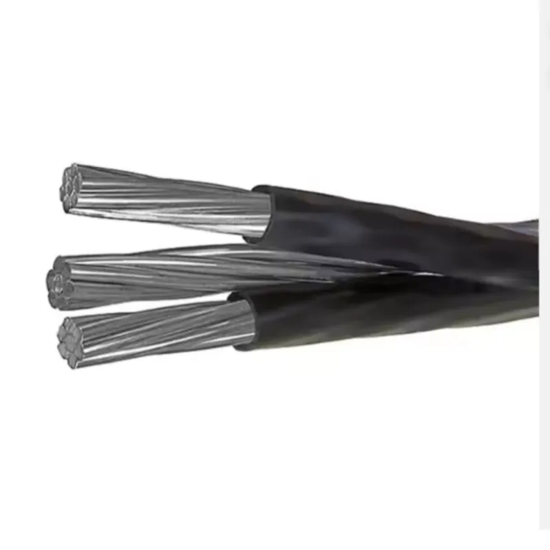 2X6 AWG Aluminum Electrico Cable 1X6+6 AWG Duplex Low Voltage 600V Overhead Aerial Bundle Cable with XLPE Insulation