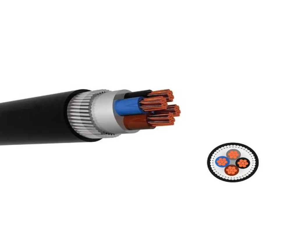 Nayby Na2xby 240mm Aluminum XLPE 4 Core Armoured Electric Cable PVC Insulation Material