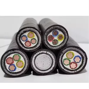 N2xb2y (Cu/XLPE/STA/PE) Power Cable 0, 6/1 Kv with Cu Conductors, XLPE Insulated and HDPE Sheathed