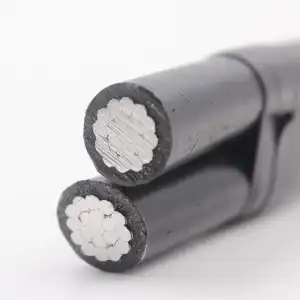 Twisted Aluminum Cable Prc Insulated Aluminum Overhead Cable 2*16mm2