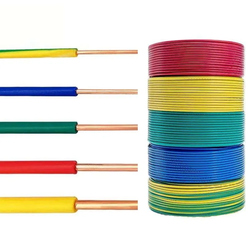 1 Core 10-35mm&sup2; Pure Copper Grounding Cable Green/Yellow PVC Insulated PE Sheathed 450/750V for Electrical Earthing