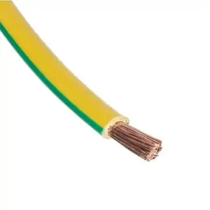 Yellow/Green Standard PVC Electrical Wire 10mm Earthing Cable Stranded Conductor 16sqmm 50mm2 70mm 450/750V for Heating
