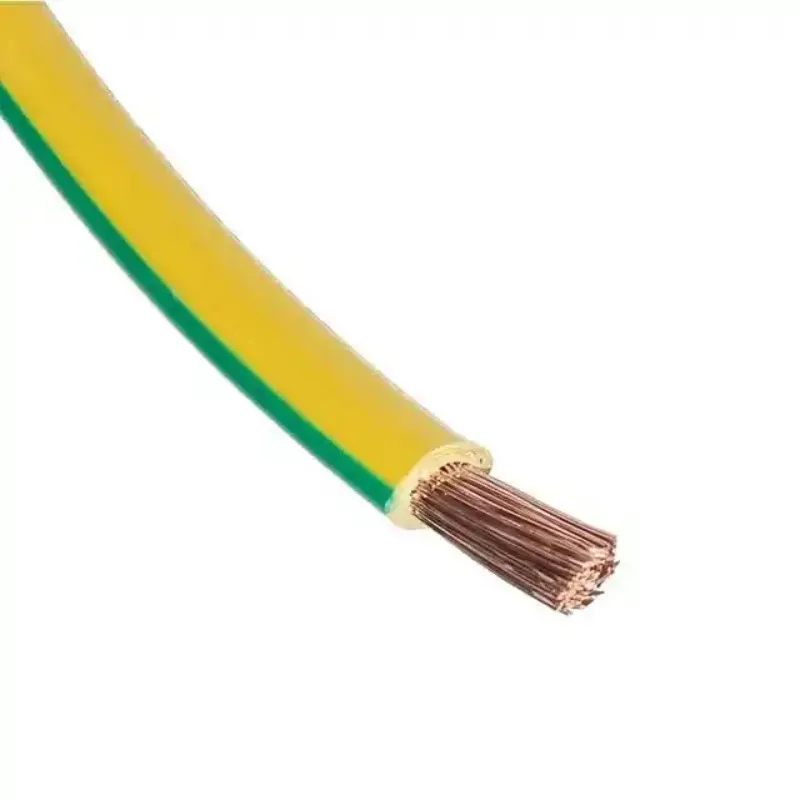 Yellow/Green Standard PVC Electrical Wire 10mm Earthing Cable Stranded Conductor 16sqmm 50mm2 70mm 450/750V for Heating