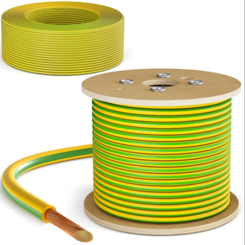Earth Cable 16mm 25mm Green Yellow Copper Ground Wire