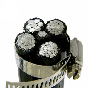 11kv 70mm2 Al/Sc/XLPE/Sc/Cut/PVC 3+1 Aerial Bundeled Conductor Cable