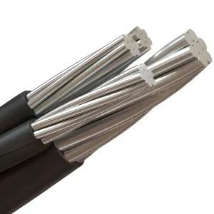 ABC Overhead Cable 11kV, Triplex Style, XLPE Insulated Aluminum Conductor for 3-Phase Power Distribution