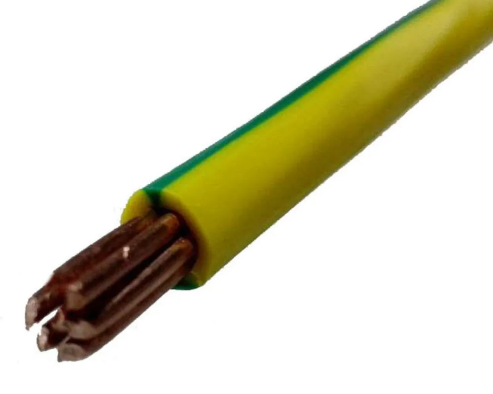 450/750V Earth Cable 150mm&sup2; Yellow/Green, Class 2 Stranded Copper, PVC Insuiated, IEC 60245