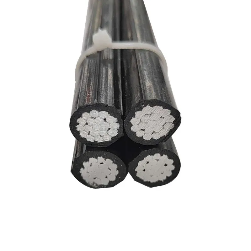 0.6/1kV Aerial Bundle Cable (ABC) with PVC Outer Jacket, Aluminum Alloy Conductor, XLPE Insulated, for Overhead Power Distribution