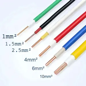 Solid Copper Wire Set 2.5mm&sup2; -6mm&sup2; PVC Insulated 600V 70&deg; C for House Heating