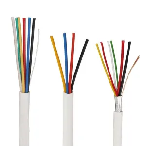 Manufacturer 4core 6core 8core 10core Security Alarm Cable PVC Jacket Bare Copper or CCA Unshielded Alarm Signal Cable CCA Conductor Cable