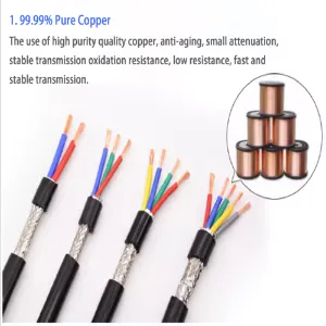 Wholesale RS485 Cable Twisted Shielded Signal Cable Copper 2 Core 4 Core 24 AWG 22 Gauge 20 AWG Shield Cable Wire