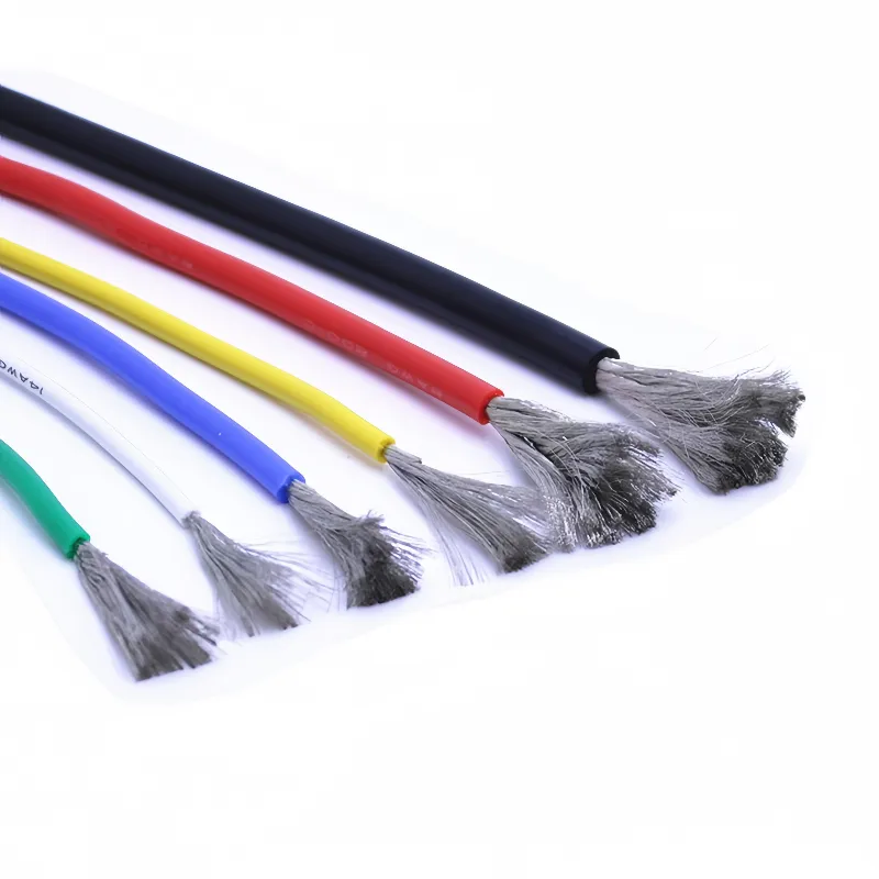 High Temperature Heat Resistant Strand Copper Silicone Rubber Cable Heat Resistant 12 14 16 18 20 22 24 26 AWG Gauge