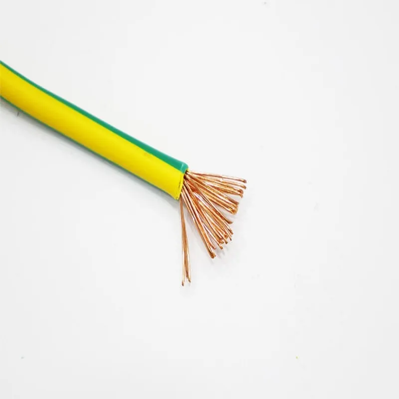 Single Core Flexible RV Round Copper Ground Wire Earth Cable PVC Insulation Yellow Green Sizes 6 10 16 25 35 50 70 95 Sq mm