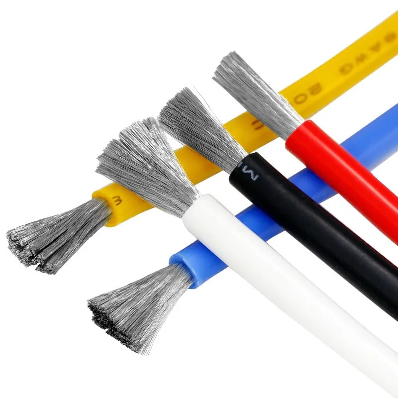 Heat-Resistant 30 28 26 24 22 20 18 16 14 12 10 AWG Ultra Soft Silicone Wire High Temperature Flexible Strand Tinned Copper Wire Bare Copper Stranded Conductor